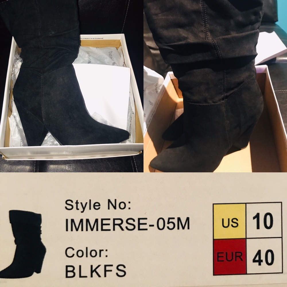 Black heel boots